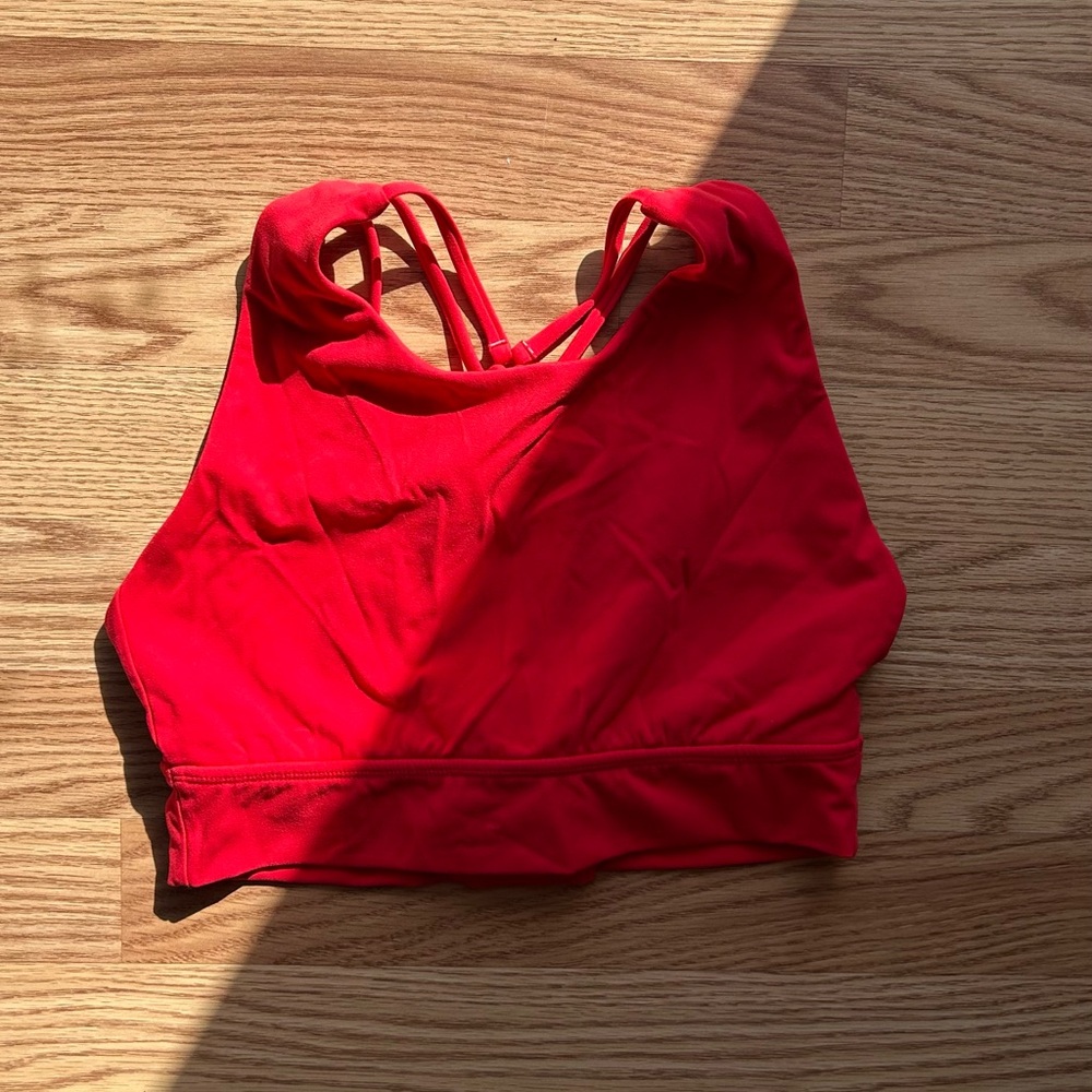 Buffbunny Sports Bra Adjustable Clip Closure Red Size Small